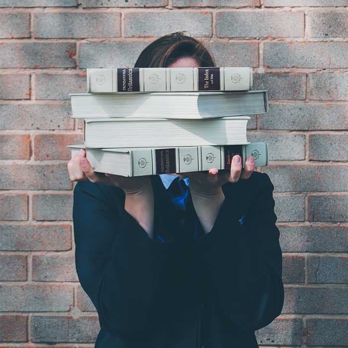 Student with books